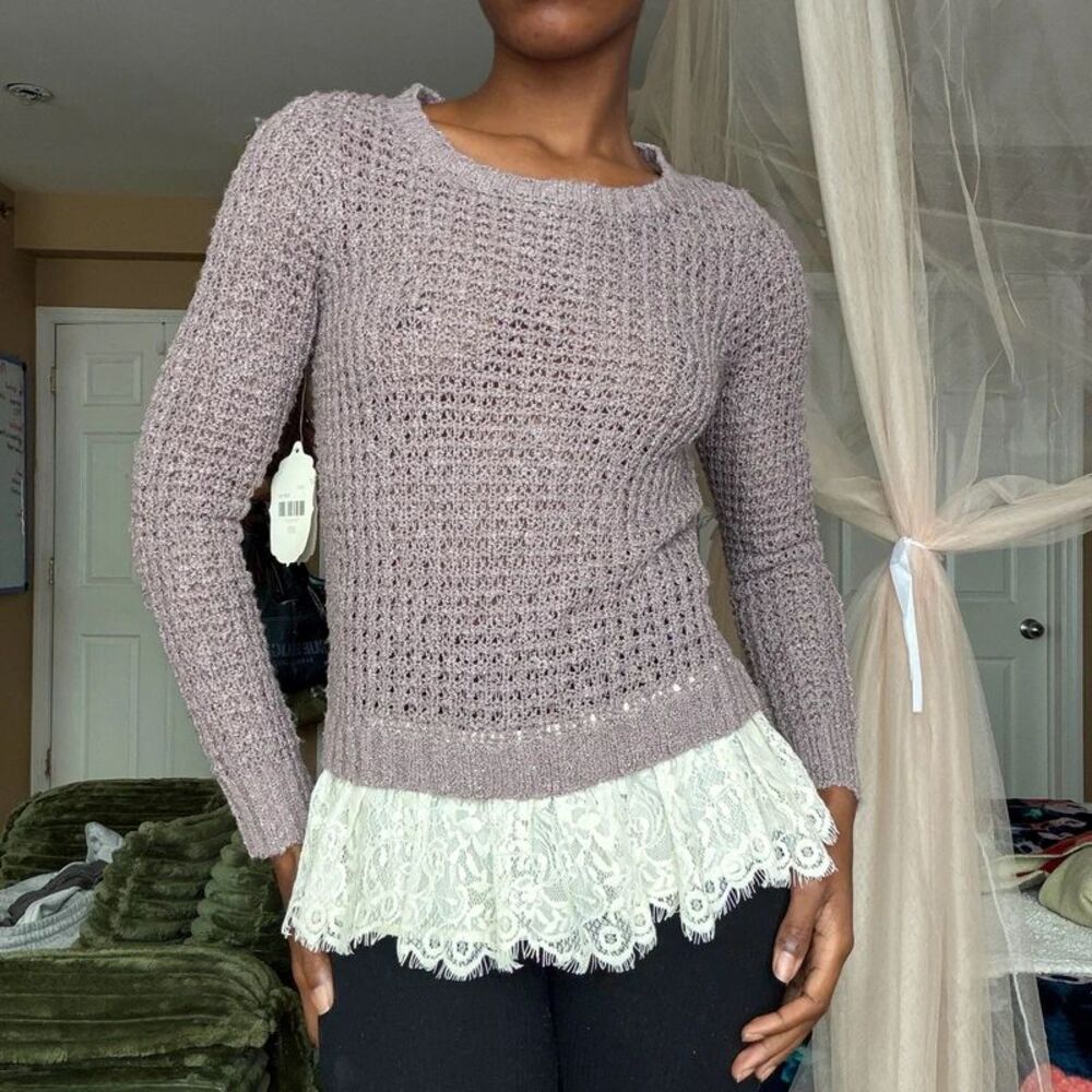 Altar’d State Purple Knit Sweater NWT Size S